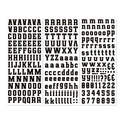 166 Lettres et chiffres noirs' Rayher' Letter Board - La Fourmi creative