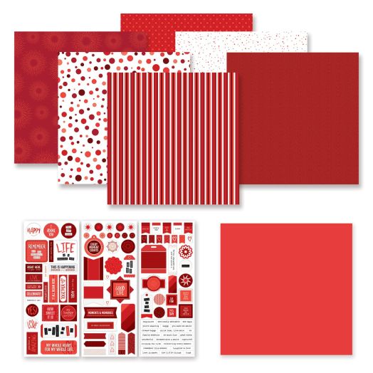 Red Holiday Glitter Words Stickers - Scrapbooking Card Stickers (NEW)  Sticko - AbuMaizar Dental Roots Clinic, adesivi scrapbooking 