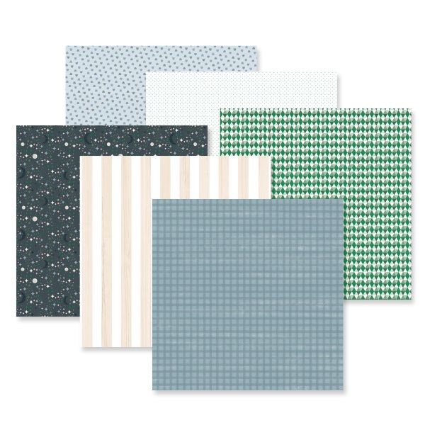 Chelsea Paper . PACK OF 5 . Decorative Paper . Patterned Paper